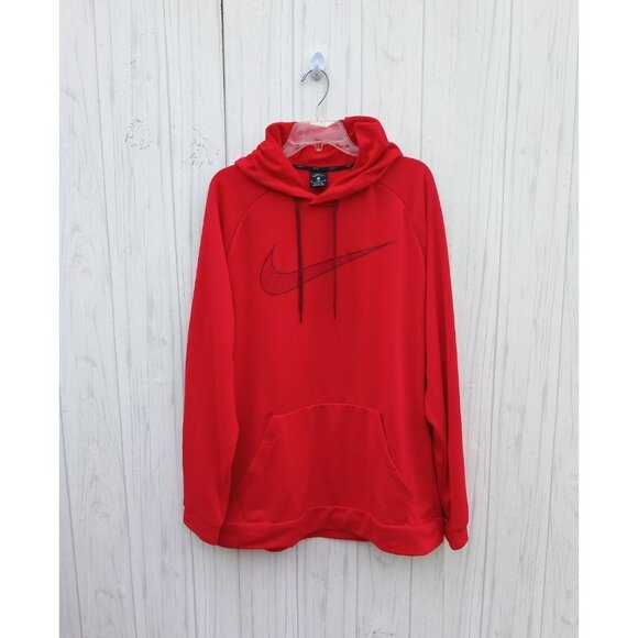 XL MEN'S NIKE HOODIE JACKET RED SWEATSHIRT AQ5249-657 PULLOVER / COAT TOP - Picture 2 of 6